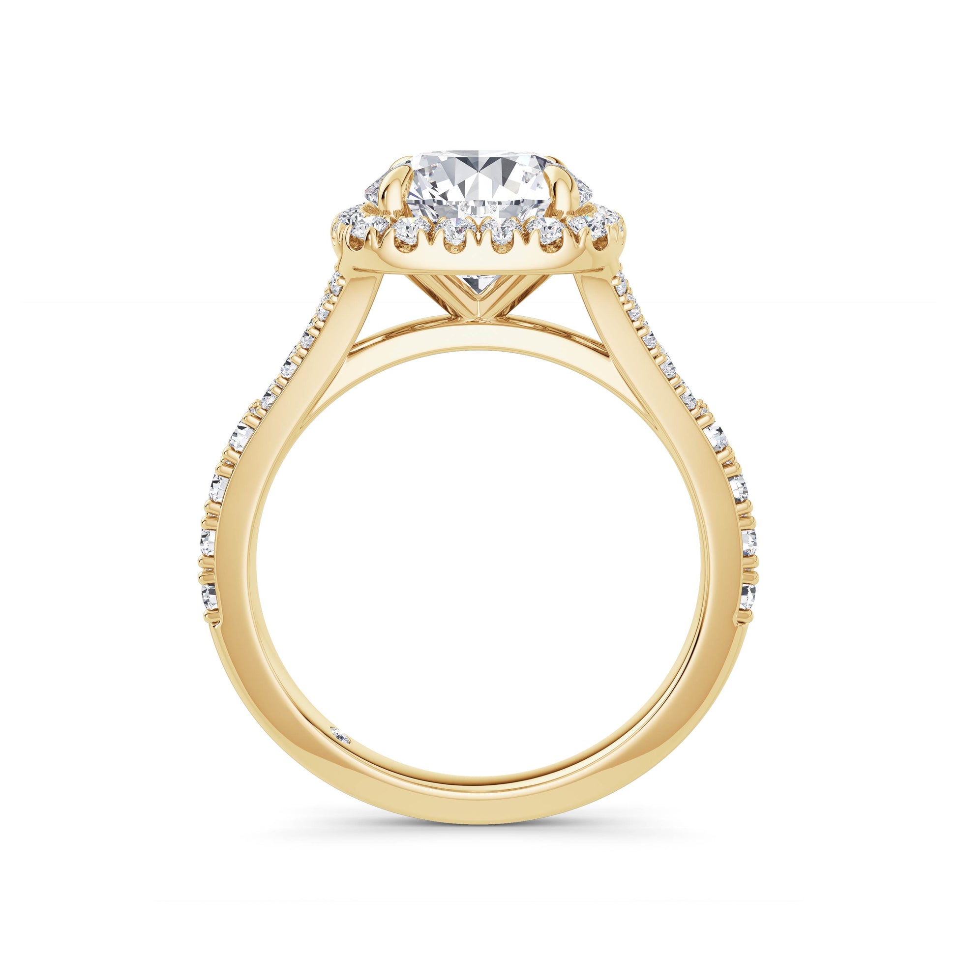 Wendy 18k Yellow Gold Round Halo