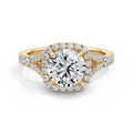 Wendy 18k Yellow Gold Round Halo
