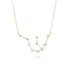 Aquarius Constellation Lab-Grown Diamond Pendant Yellow Gold