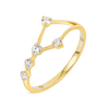 Cancer Constellation Lab-Grown Diamond Ring Yellow Gold