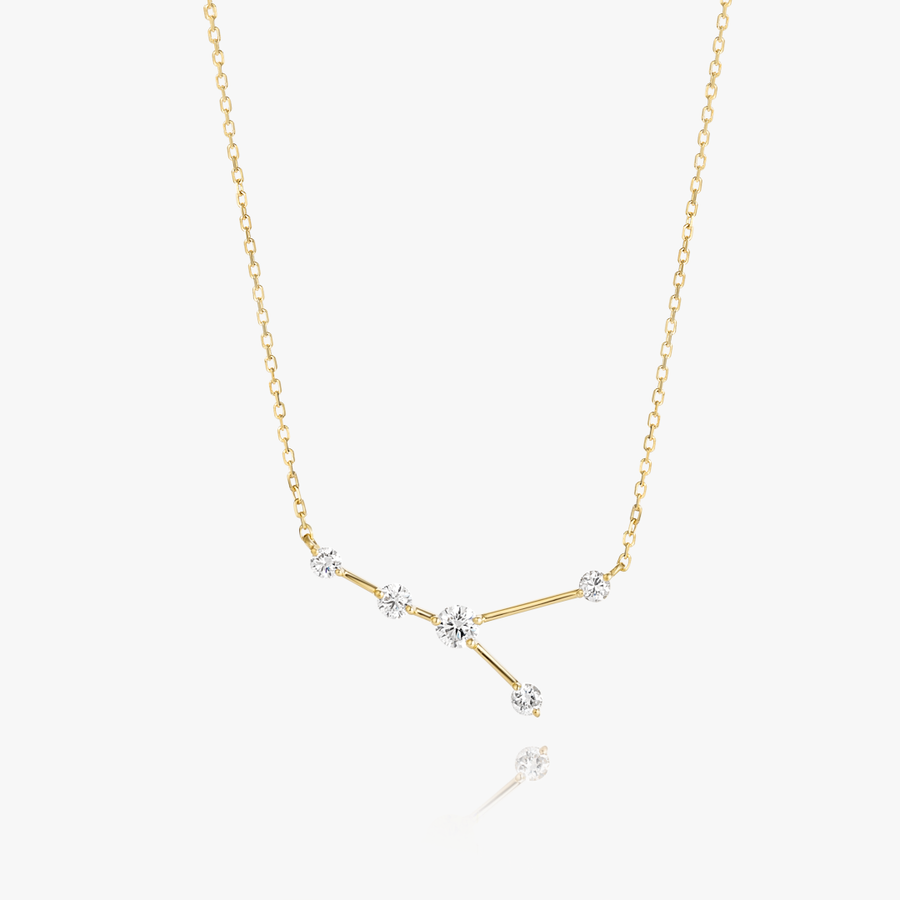 Cancer Constellation Lab-Grown Diamond Pendant Yellow Gold