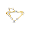 Capricorn Constellation Lab-Grown Diamond Ring Yellow Gold