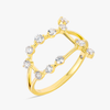 Gemini Constallation Natural Diamond Ring Yellow Gold