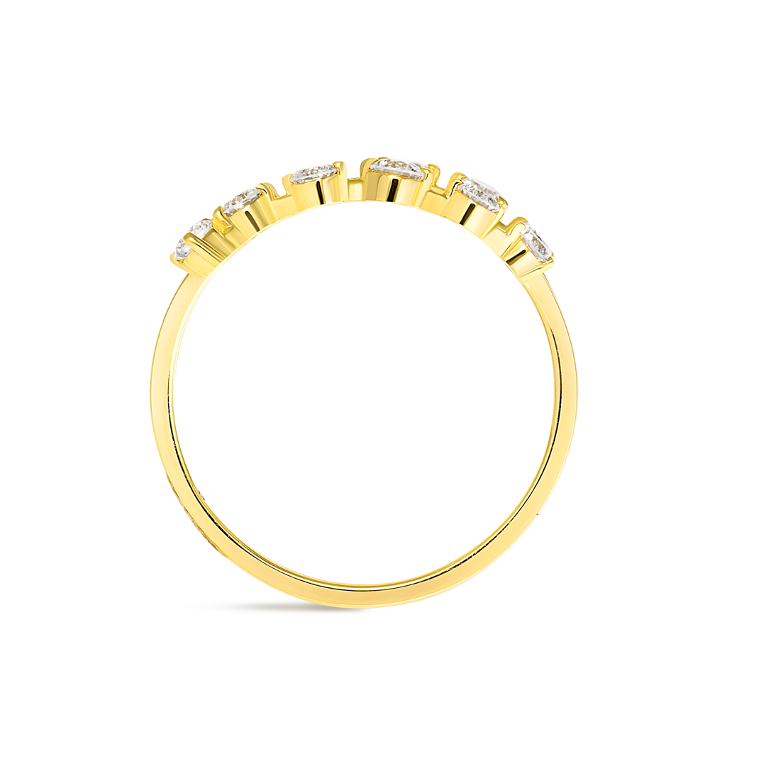Gemini Constellation Lab-Grown Diamond Ring Yellow Gold