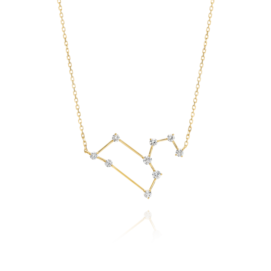 Leo Constellation Lab-Grown Diamond Pendant Yellow Gold