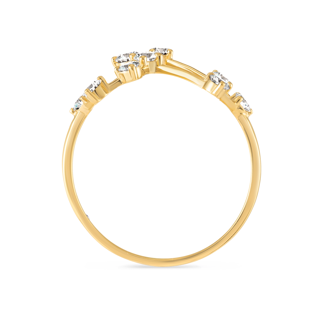 Leo Constellation Lab-Grown Diamond Ring Yellow Gold