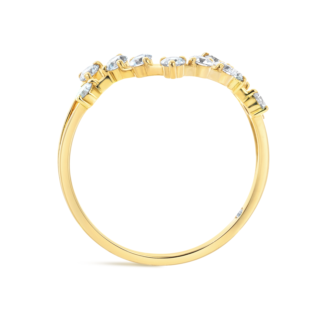 Pisces Constellation Lab-Grown Diamond Ring Yellow Gold