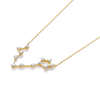 Pisces Constellation Lab-Grown Diamond Pendant Yellow Gold