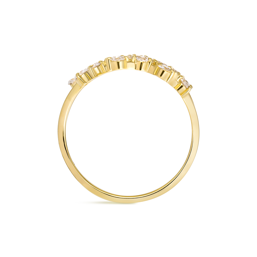 Sagittarius Constellation Lab-Grown Diamond Ring Yellow Gold
