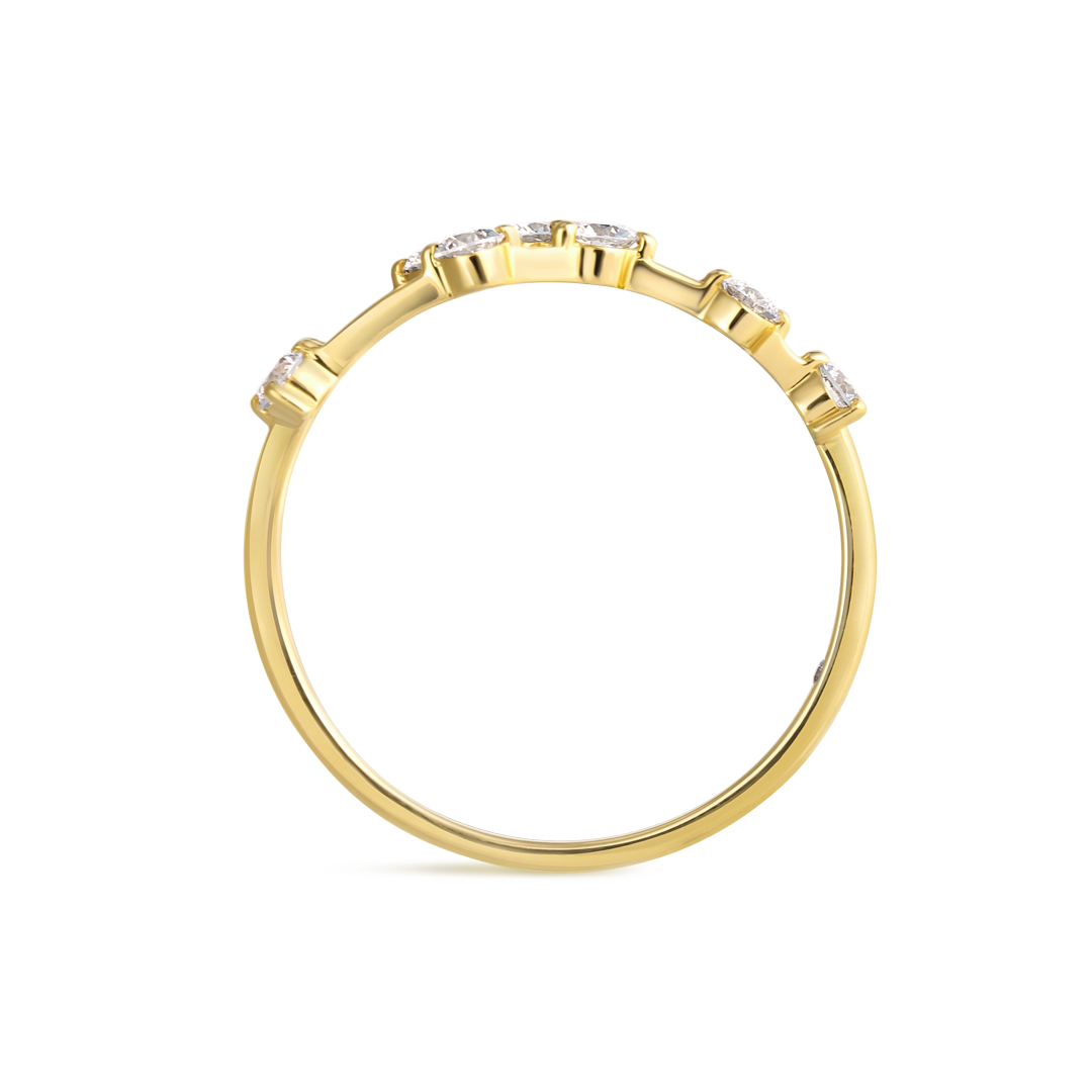 Taurus Constellation Lab-Grown Diamond Ring Yellow Gold