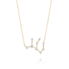 Virgo Constellation Lab-Grown Diamond Pendant Yellow Gold