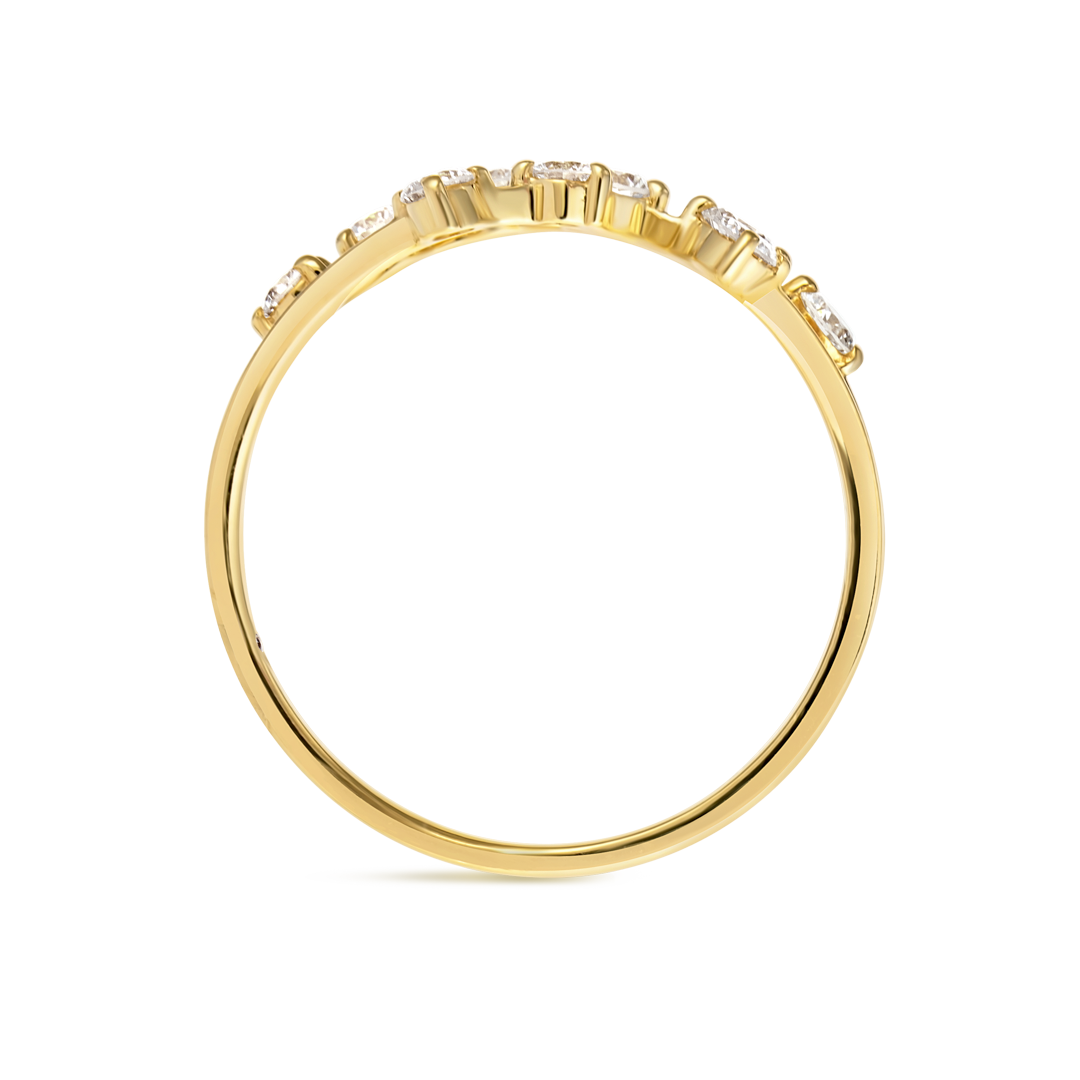 Virgo Constellation Lab-Grown Diamond Ring Yellow Gold
