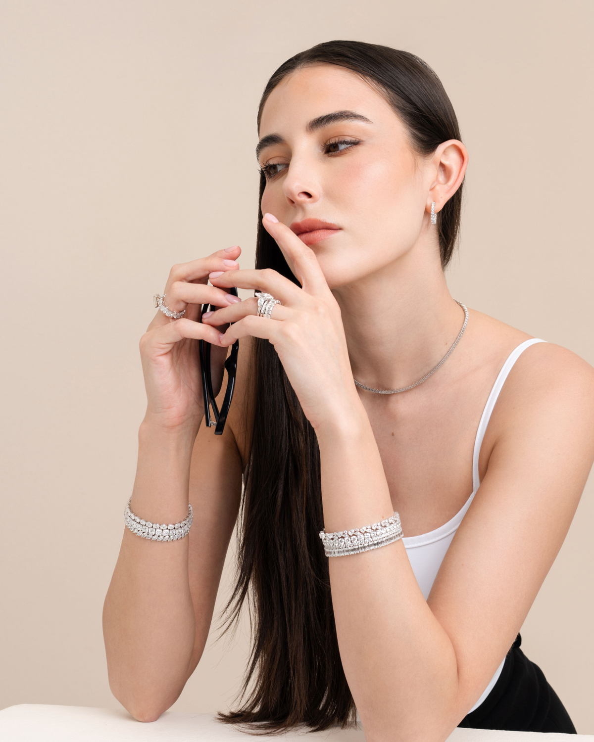 Diamond Hoop Earrings