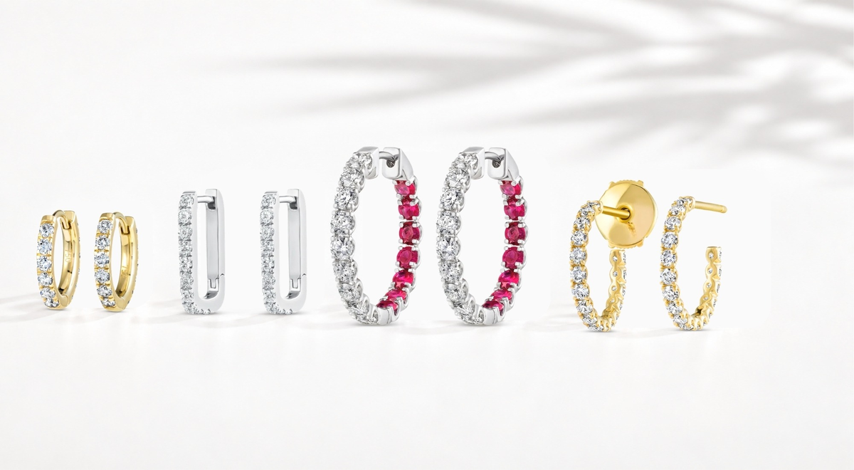 Choosing Your
Diamond Hoop Style
