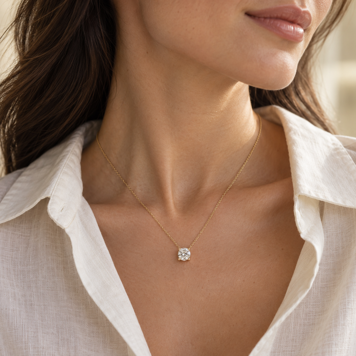 Solitaire Diamond Pendant