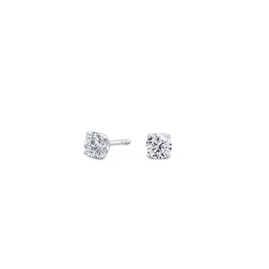 0.5ct Each (1ct Total) Round Lab-Grown Diamond Stud Earrings White Gold