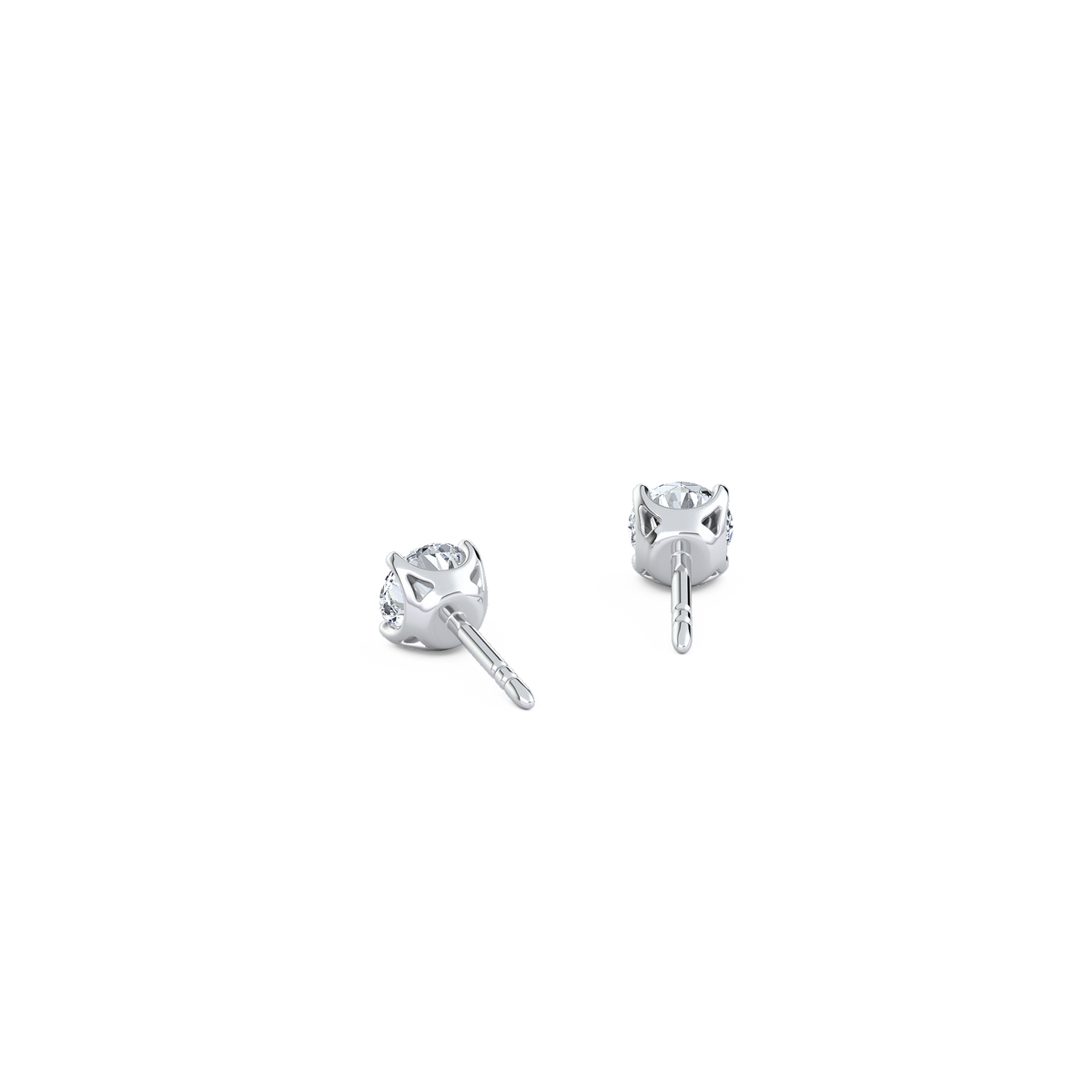 0.5ct Each (1ct Total) Round Lab-Grown Diamond Stud Earrings White Gold