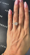 3 Carat Lab-Grown Diamond Band Engagement Ring - Cushion Diamond