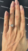 2 Carat Natural Solitaire Engagement Ring - Cushion Diamond