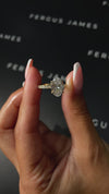 2 Carat Natural Diamond Band Engagement Ring - Oval Diamond