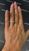 1 Carat Lab-Grown Diamond Band Engagement Ring - Cushion Diamond