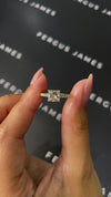 1 Carat Lab-Grown Diamond Band Engagement Ring - Princess Diamond
