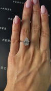 3 Carat Lab-Grown Solitaire Engagement Ring - Pear Diamond in 18k White Gold Setting