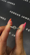 0.5 Carat Natural Diamond Band Engagement Ring - Round Diamond