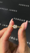 1 Carat Lab-Grown Diamond Band Engagement Ring - Cushion Diamond