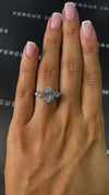 1.5 Carat Natural Trilogy Engagement Ring - Oval Diamond