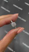 0.5 Carat Lab-Grown Halo Engagement Ring - Cushion Diamond