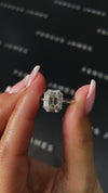 1 Carat Lab-Grown Halo Engagement Ring - Emerald Diamond