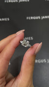 2 Carat Lab-Grown Trilogy Engagement Ring - Asscher Diamond