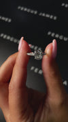 1.5 Carat Lab-Grown Diamond Band Engagement Ring - Cushion Diamond in 18k White Gold Setting