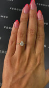 1 Carat Lab-Grown Solitaire Engagement Ring - Pear Diamond