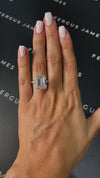 9 Carat Lab-Grown Diamond Band Engagement Ring - Emerald Diamond