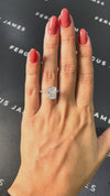 3 Carat Lab-Grown Diamond Band Engagement Ring - Radiant Diamond