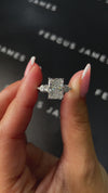 3 Carat Lab-Grown Trilogy Engagement Ring - Radiant Diamond