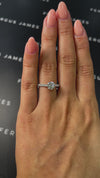 1 Carat Lab-Grown Diamond Band Engagement Ring - Round Diamond in 18k White Gold Setting