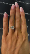 2 Carat Lab-Grown Solitaire Engagement Ring - Cushion Diamond