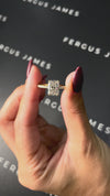 2 Carat Natural Diamond Band Engagement Ring - Radiant Diamond