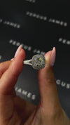 1 Carat Natural Halo Engagement Ring - Cushion Diamond