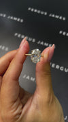 3 Carat Lab-Grown Diamond Band Engagement Ring - Oval Diamond