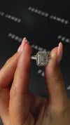 2 Carat Lab-Grown Halo Engagement Ring - Emerald Diamond