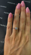 1 Carat Natural Solitaire Engagement Ring - Round Diamond