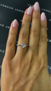 1 Carat Lab-Grown Solitaire Engagement Ring - Princess Diamond