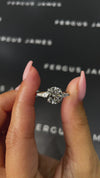 2.5 Carat Natural Trilogy Engagement Ring - Round Diamond