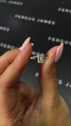 1 Carat Lab-Grown Solitaire Engagement Ring - Emerald Diamond in 18k White Gold Setting