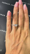 1.5 Carat Lab-Grown Diamond Band Engagement Ring - Cushion Diamond