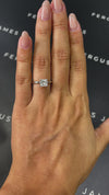 1 Carat Lab-Grown Solitaire Engagement Ring - Princess Diamond in 18k White Gold Setting